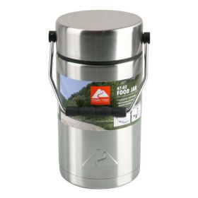 Ozark Trail 47oz Vacuum-sealed Stainless Steel Food Jar With 2 Pla