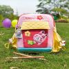 [Happy Rabbit] Embroidered Applique Kids School Backpack / Outdoor Backpack (7.9*8.7*2.4)