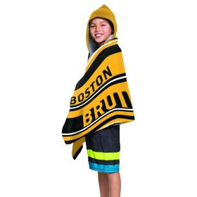 NHL 606 Bruins - Juvy Hooded Towel, 22"X51"