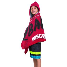 COL 606 Wisconsin - Juvy Hooded Towel, 22"X51"