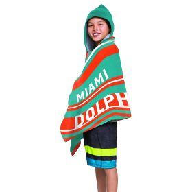 NFL 606 Dolphins - Juvy Hooded Towel, 22"X51"