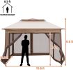 Bosonshop 10' x 10' Pop Up Canopy Gazebos Tent with Mesh Sidewall Height Adjustable Outdoor Party Tent