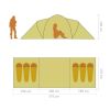 Camping Tent 6 Persons Gray and Orange