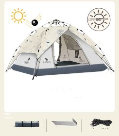 Thickened Automatic Folding Picnic Rainproof Beach Camping Equipment (Color: White)