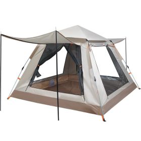 Fully Automatic Speed  Beach Camping Tent Rain Proof Multi Person Camping (Option: Base beige-Tents and tide MATS)