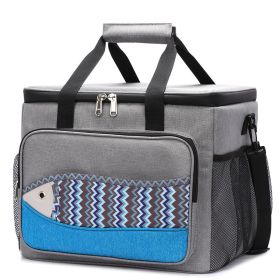 Fish Pattern Cooler Bags Lunch Box Bag EVA Insulation Waterproof Portable Lunch Bag Outdoor Multifunctional Picnic Bag (Option: Large A436 Gray)