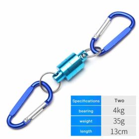 Fishing Magnetic Outdoor Mountaineering Quick Buckle (Option: Blue-Double buckle)