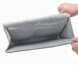 Simple Sofa And Bedside Felt Storage Bag (Option: Gray-32x22x10cm)