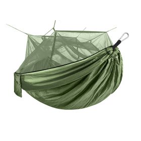 Outdoor Encrypted Mosquito Net Hammock Outdoor Camping With Mosquito Net Hammock (Color: Green)