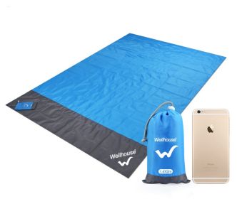Outdoor Picnic Campground Mat Portable Lightweight Polyester Waterproof Fabric (Color: Blue)