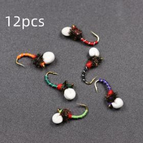 Floating Foam Nymph Hook Stream Water (Option: Mix color-12PCS)