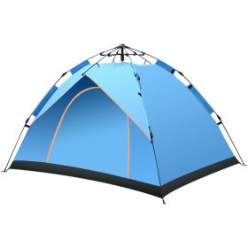 Camping Outdoor Travel Double-decker Automatic Tent (Option: Blue-2to3people)