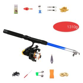 Portable Accessories Bag Beginner Fishing Rod Set Ultra-light And Retractable (Option: Metal suit)