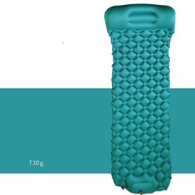 Inflatable Mat Outdoor Supplies Air Camping Portable Automatic Inflatable Mattress Moisture-proof Tent Mat Camping Mat (Option: Peacock blue-Foot step)